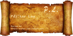 Péter Lea névjegykártya