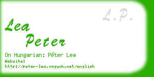 lea peter business card